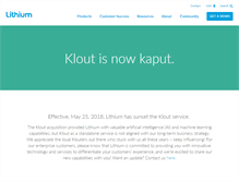 Tablet Screenshot of klout.com